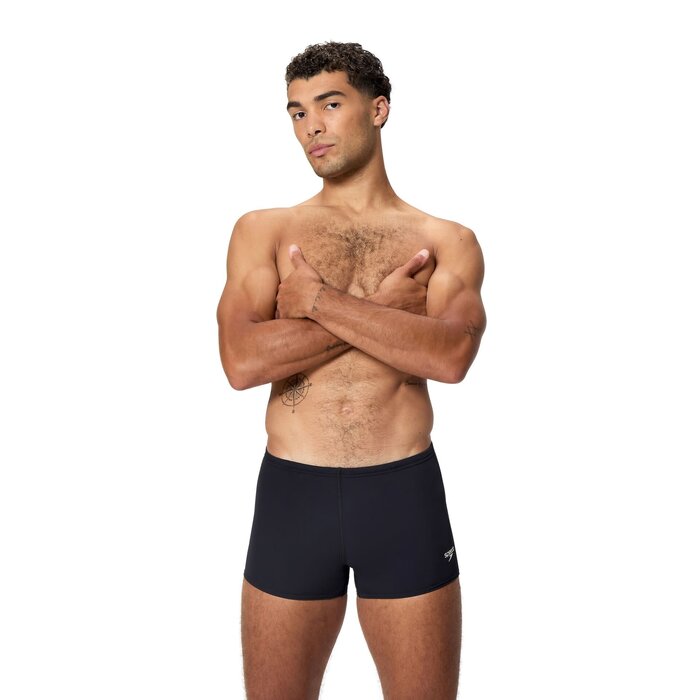 Speedo END+ LOGO AQSH BLA/WHI