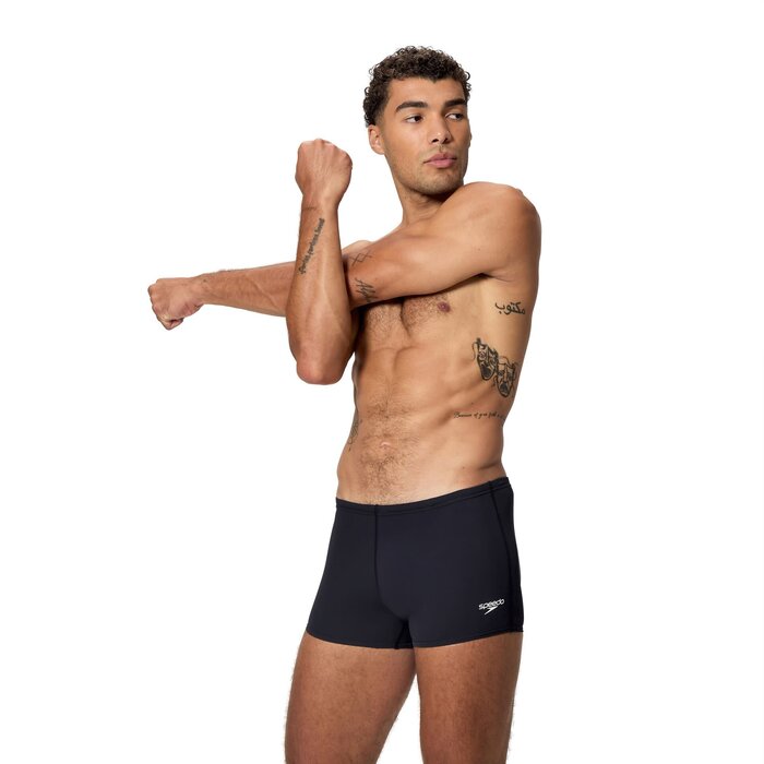 Speedo END+ LOGO AQSH BLA/WHI