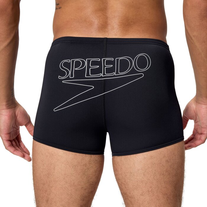 Speedo END+ LOGO AQSH BLA/WHI