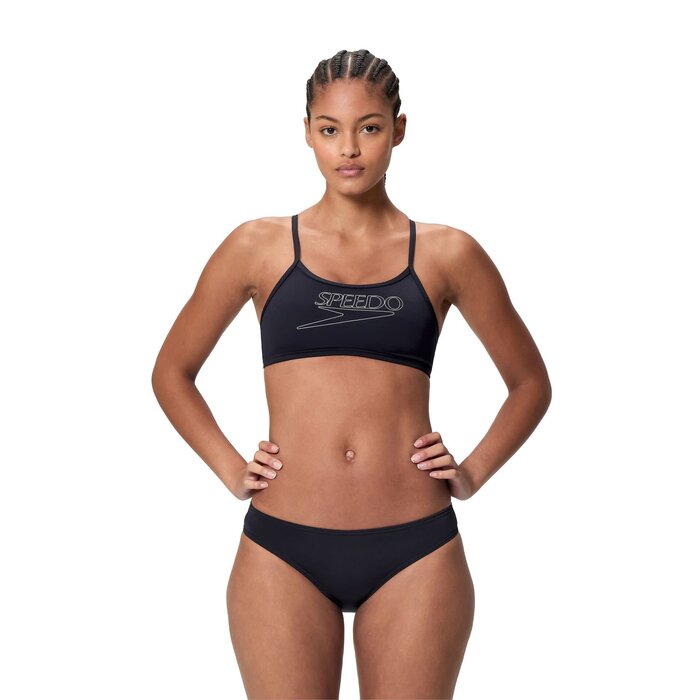 Speedo END+ LOGO THIN STRAP 2P BLA/WHI