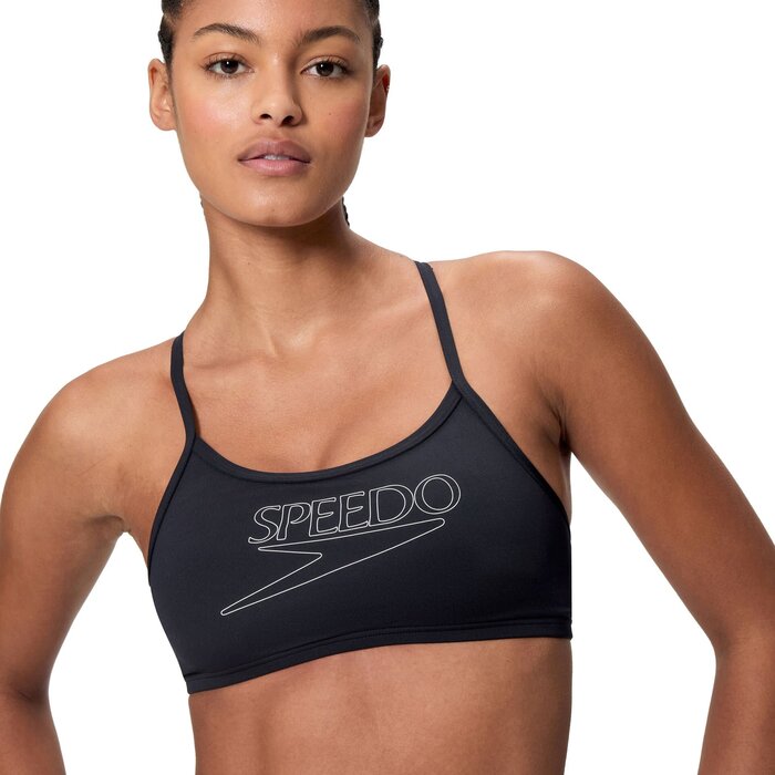 Speedo END+ LOGO THIN STRAP 2P BLA/WHI