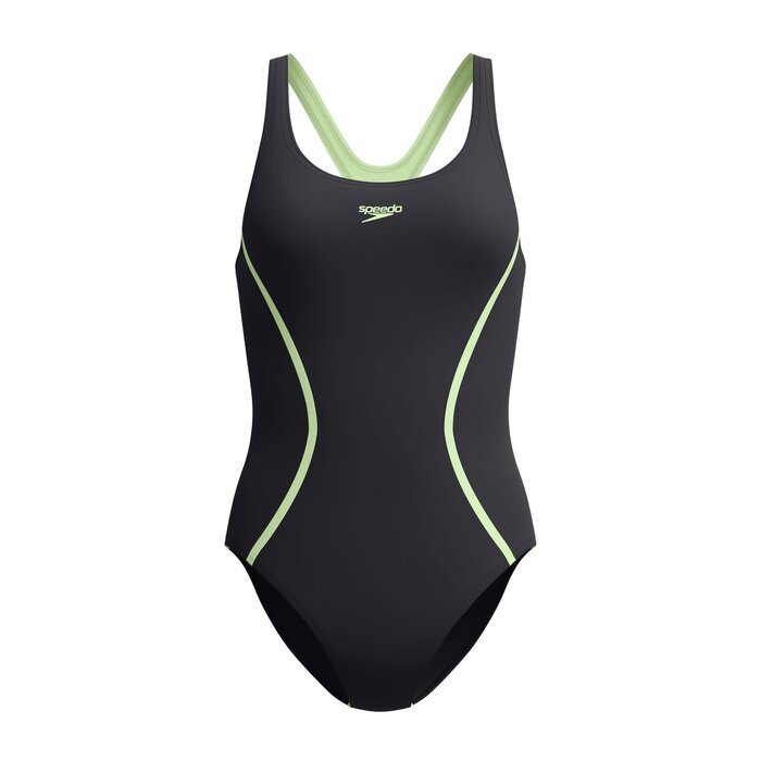 Speedo SOLID SPLICE MEDALIST 1P BLA/GRN