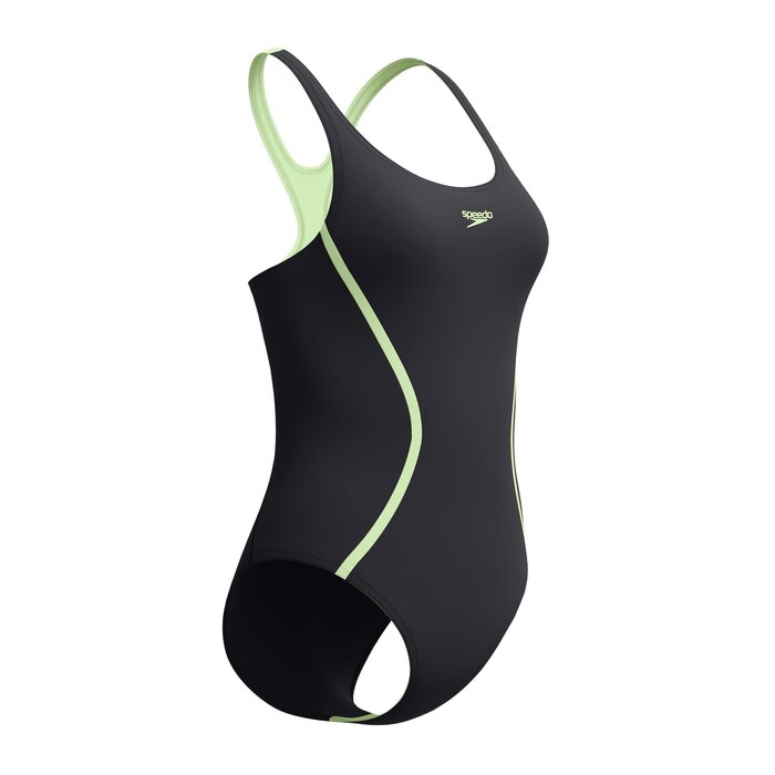 Speedo SOLID SPLICE MEDALIST 1P BLA/GRN