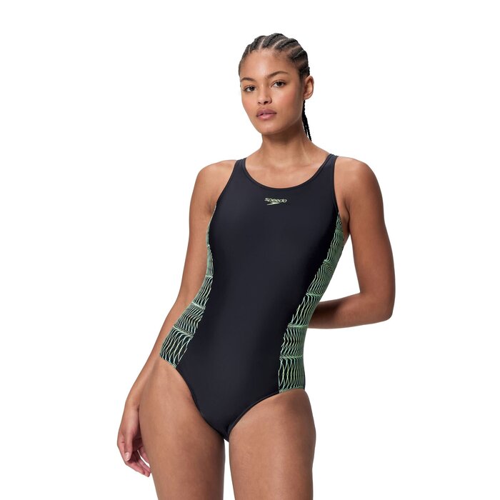 Speedo PLACEM MEDALIST 1P BLA/GRN