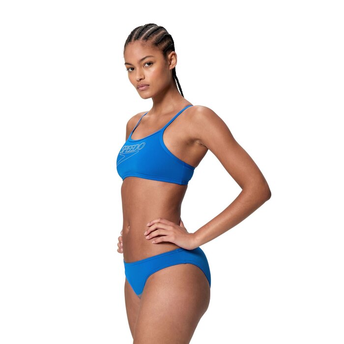 Speedo END+ LOGO THIN STRAP 2P BLU/WHI