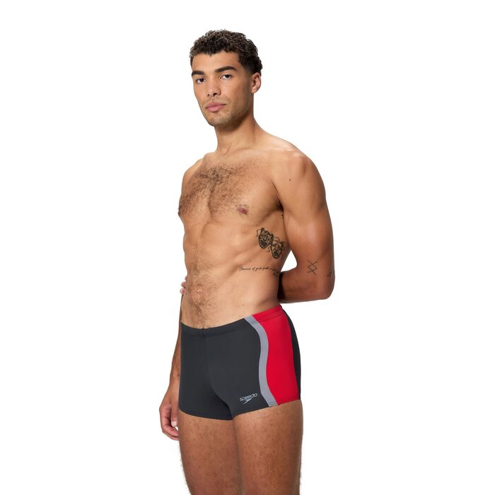 Speedo SOLID SPLICE AQSH BLA/RED