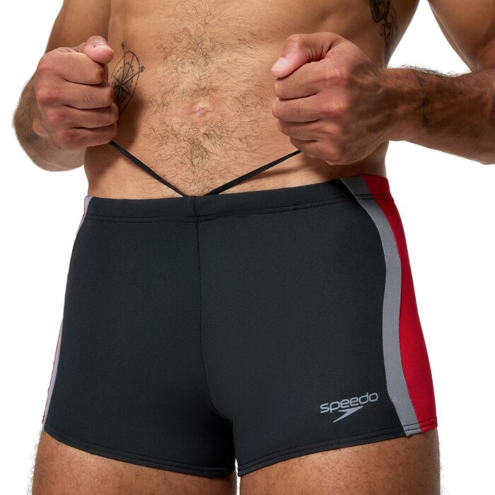 Speedo SOLID SPLICE AQSH BLA/RED