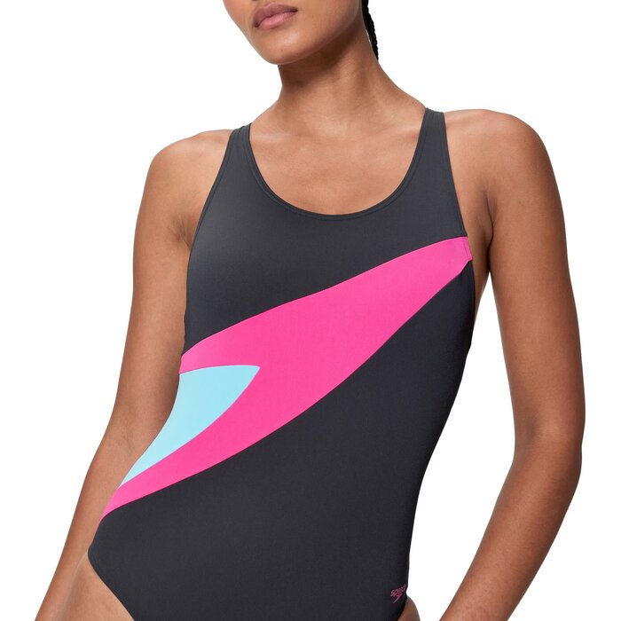 Speedo HYPERBOOM BUTTERFLY BACK 1P BLA/PIN