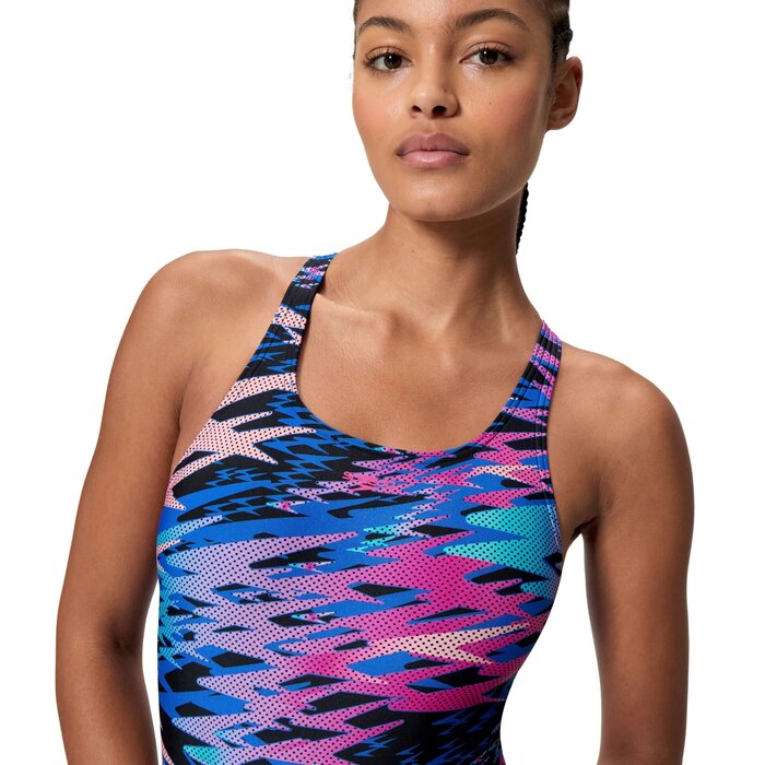 Speedo HYPERBOOM PRINT MEDALIST 1P BLA/PIN