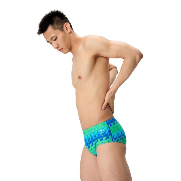 Speedo PRINTED 13.5CM BRIEF GRN/BLU