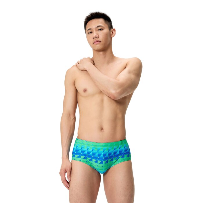 Speedo PRINTED 13.5CM BRIEF GRN/BLU