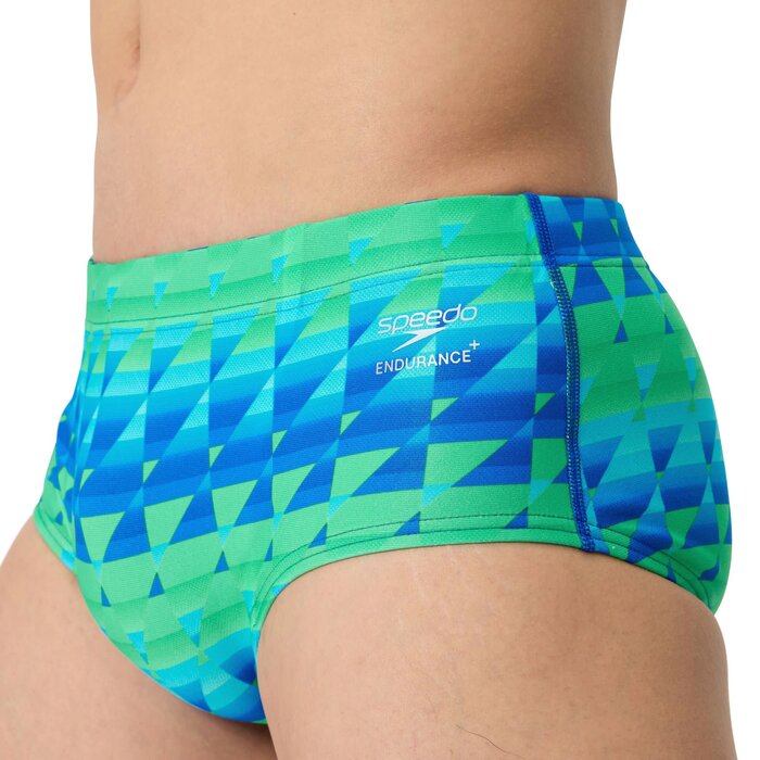 Speedo PRINTED 13.5CM BRIEF GRN/BLU
