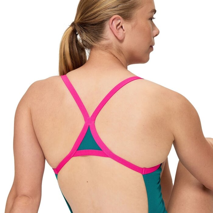 Speedo SOLID TURNBACK GRN/PIN
