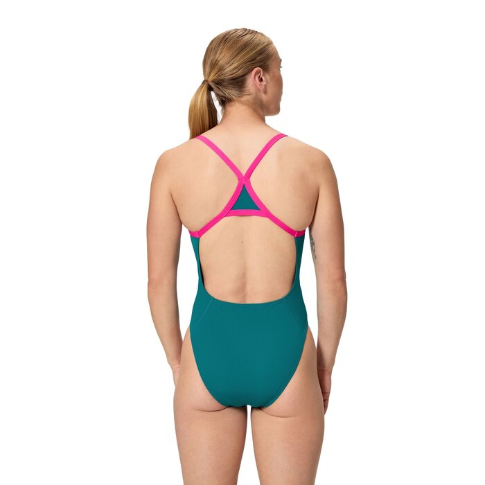 Speedo SOLID TURNBACK GRN/PIN