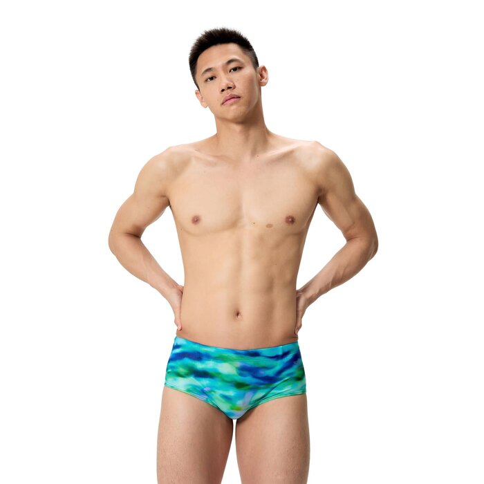 Speedo PRINTED 13.5CM BRIEF GRN/BLU.