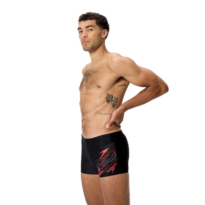 Speedo MEDLEY LOGO AQSH BLA/RED