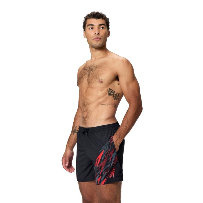 Speedo MEDLEY LOGO WATERSHORT 16 BLA/RED