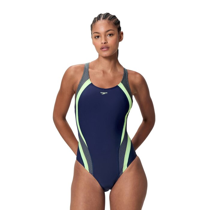 Speedo QUANTUM RIB SPLICE 1P NAV/GRN