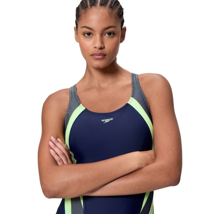 Speedo QUANTUM RIB SPLICE 1P NAV/GRN