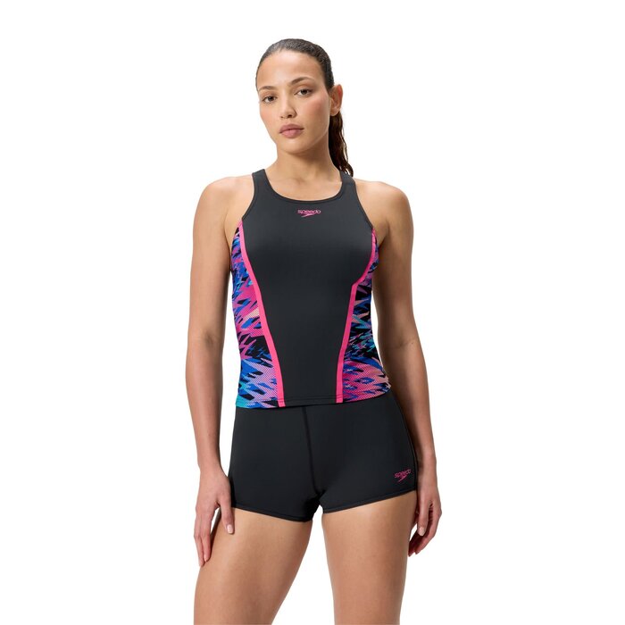 Speedo HYPERBOOM SPLICE TANKINI SET BLA/PIN