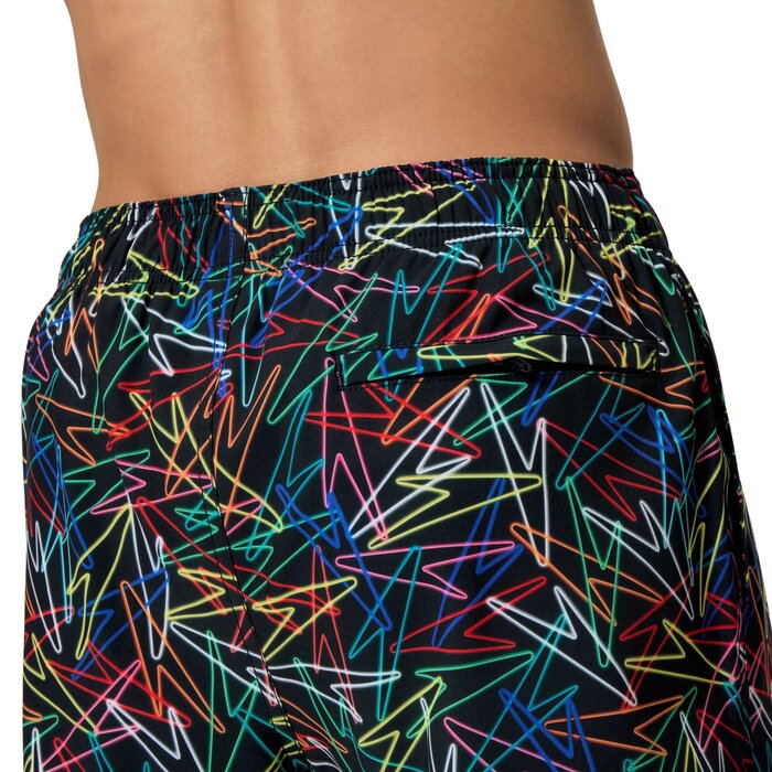 Speedo PRINT RED EDGE VOLLEY 14 BLA/RED