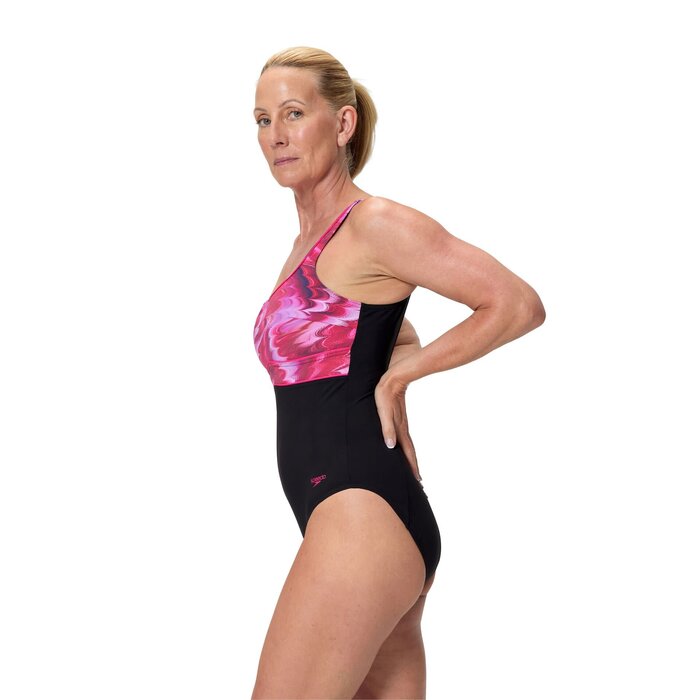 Speedo PRINT CONTOUR ECLIPSE 1P BLA/PIN