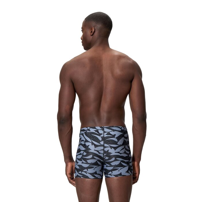 Speedo PRINT BEACHSTAR SQUARE LEG BLA/GRE