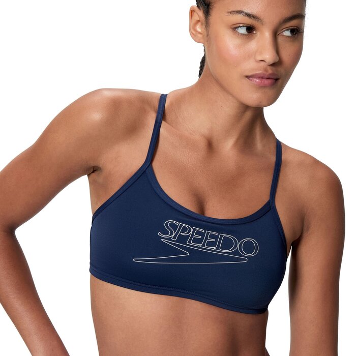Speedo END+ LOGO THIN STRAP 2P NAV/WHI