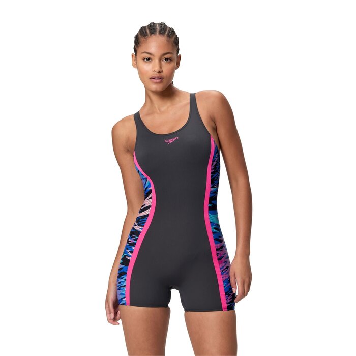Speedo HYPERBOOM SPLICE MUSCLEB LEGSUIT BLA/PIN