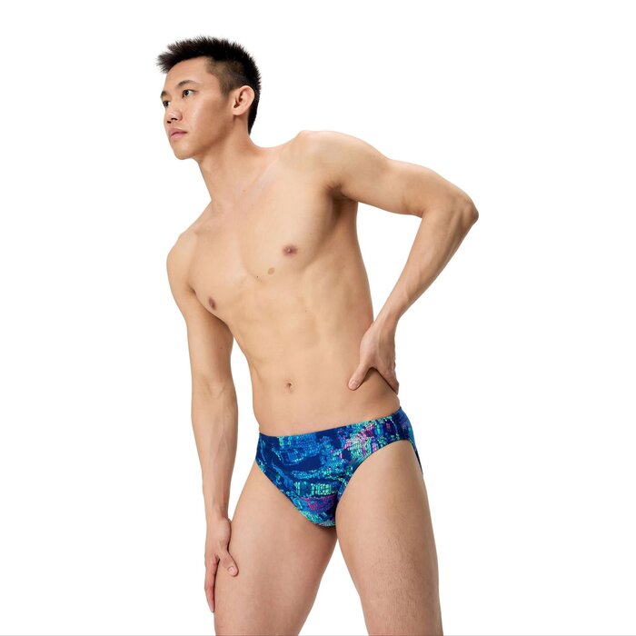 Speedo PRINTED BRIEF BLU/GRN