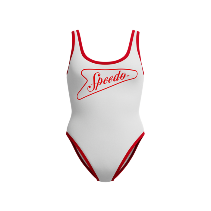 Speedo SOLID BOUND SCOOP 1P WHI/RED
