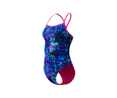 Speedo PRINTED V-BACK 2.0 BLU/PIN
