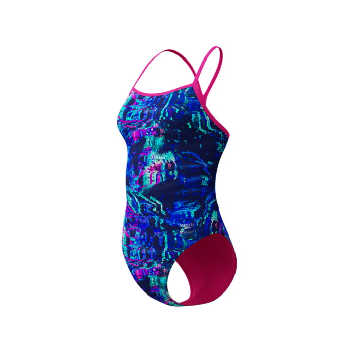 Speedo PRINTED V-BACK 2.0 BLU/PIN