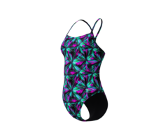 Speedo PRINTED V-BACK 2.0 BLA/GRN