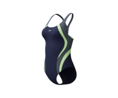 Speedo QUANTUM RIB SPLICE 1P NAV/GRN