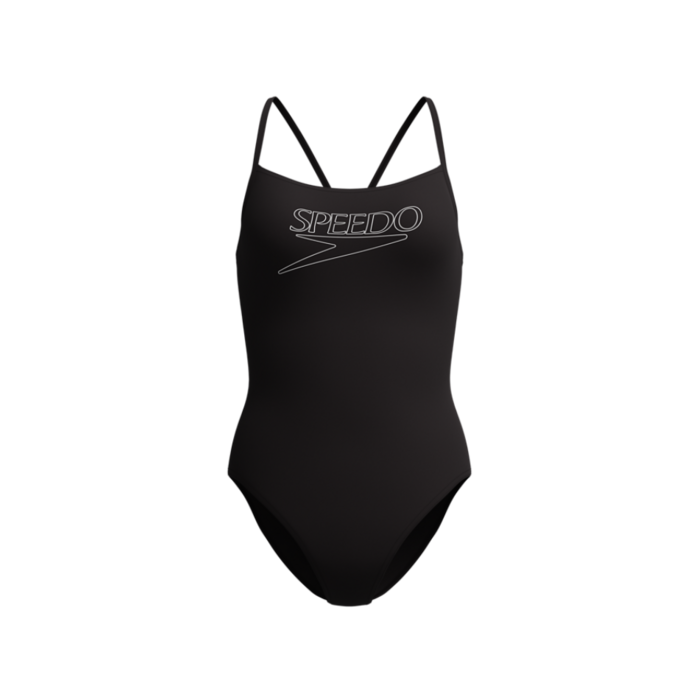 Speedo END+ LOGO THIN STRAP 1P BLA/WHI