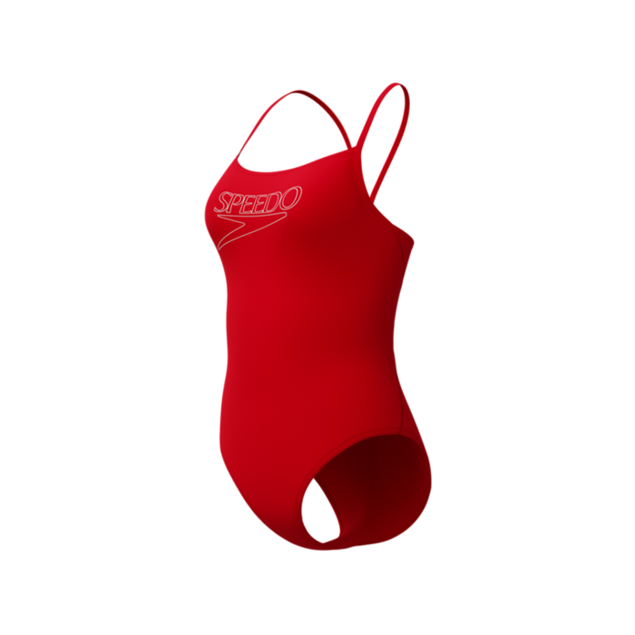 Speedo END+ LOGO THIN STRAP 1P RED/WHI