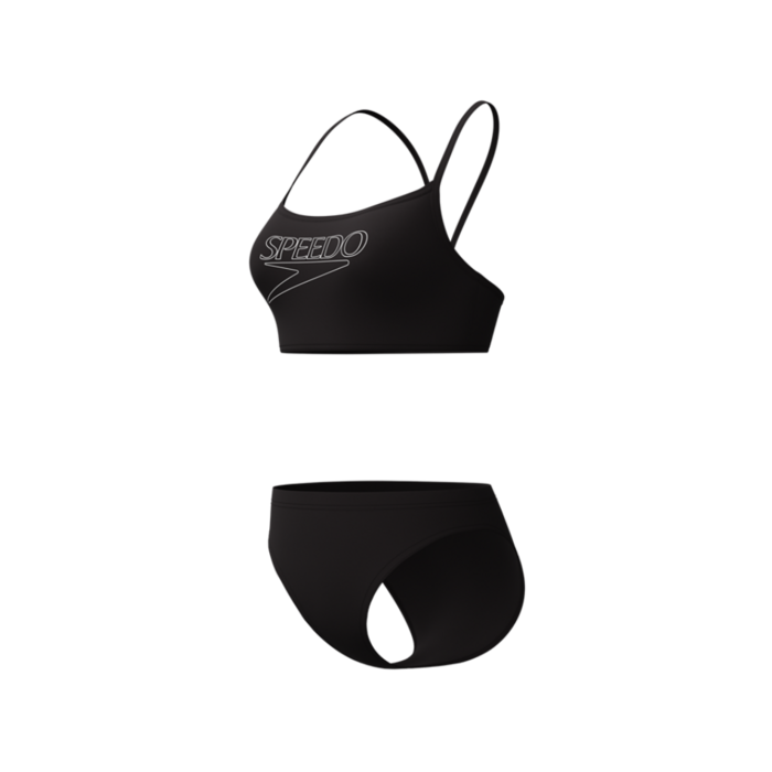 Speedo END+ LOGO THIN STRAP 2P BLA/WHI
