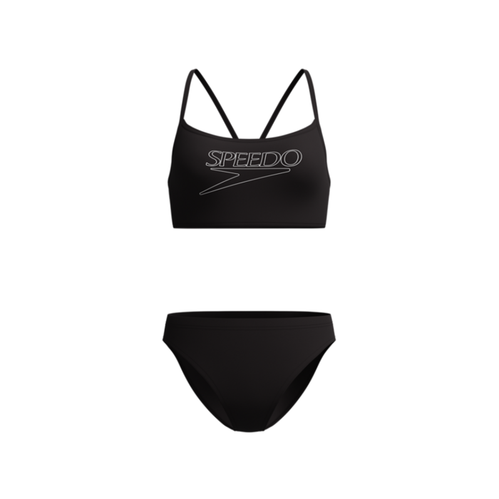 Speedo END+ LOGO THIN STRAP 2P BLA/WHI