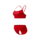 END+ LOGO THIN STRAP 2P RED/WHI