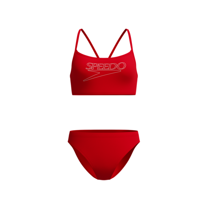 Speedo END+ LOGO THIN STRAP 2P RED/WHI
