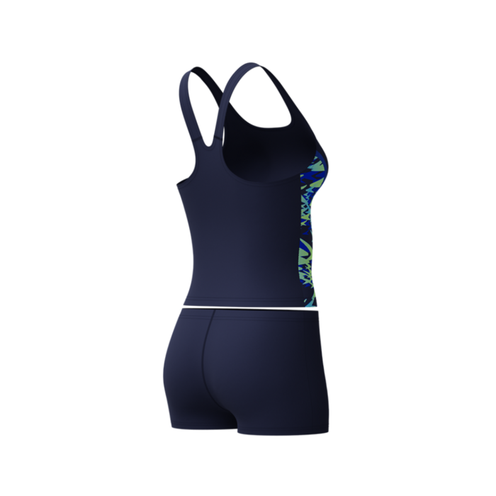 Speedo HYPERBOOM SPLICE TANKINI SET NAV/GRN