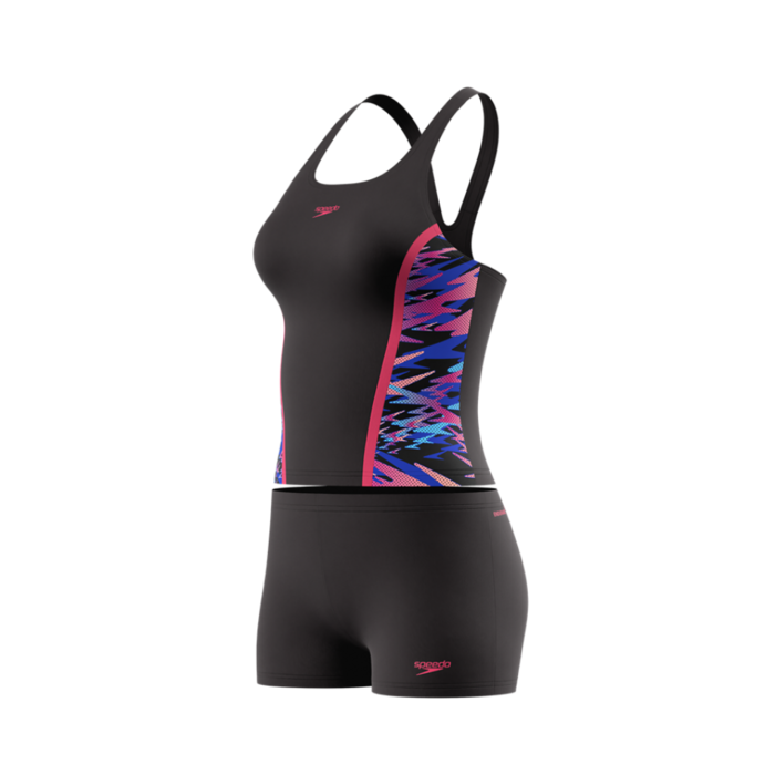 Speedo HYPERBOOM SPLICE TANKINI SET BLA/PIN