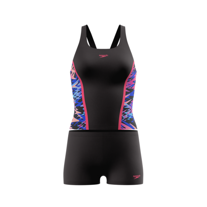 Speedo HYPERBOOM SPLICE TANKINI SET BLA/PIN
