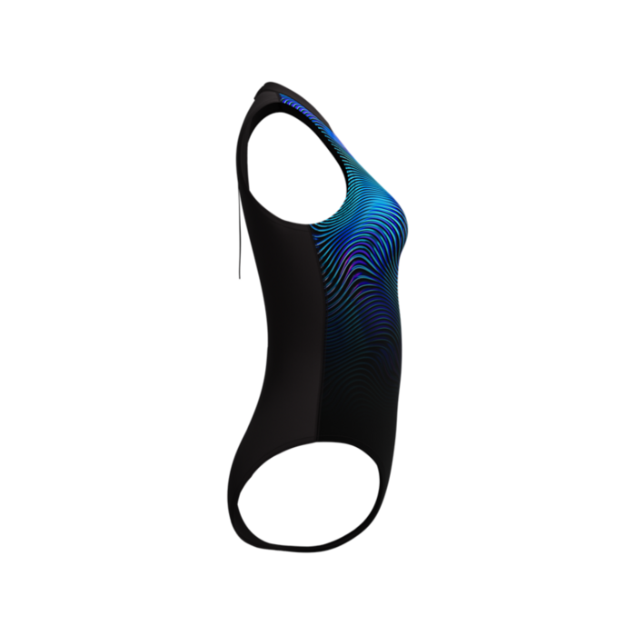 Speedo PRINT HYDRASUIT 1P BLA/BLU