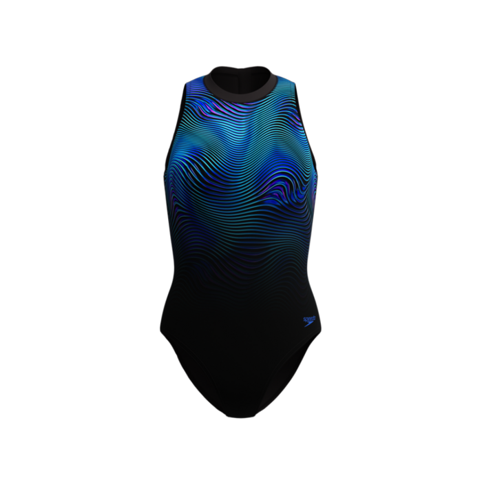 Speedo PRINT HYDRASUIT 1P BLA/BLU