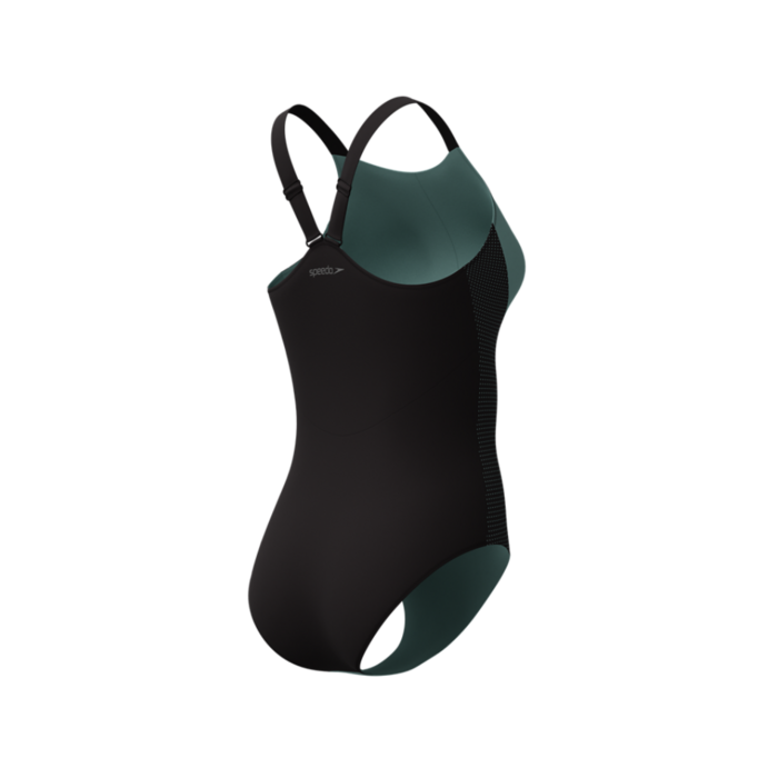 Speedo SCU HIGH NECK CONTOUR 1P BLA/GRN