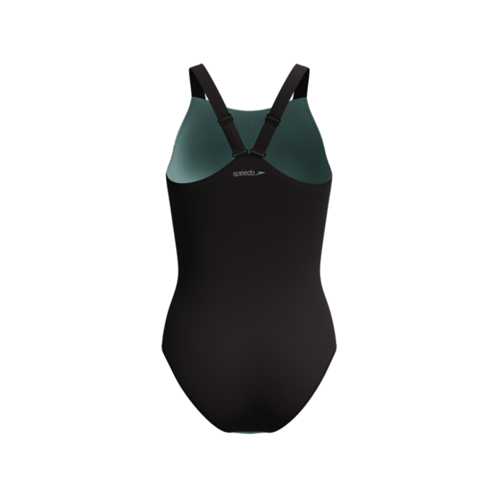 Speedo SCU HIGH NECK CONTOUR 1P BLA/GRN