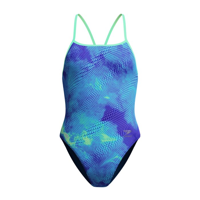 Speedo END+ FL PRINT TURNB BLU/GRN