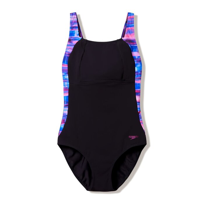 Speedo LUNA LUSTRE PRINTED 1P BLA/PUR